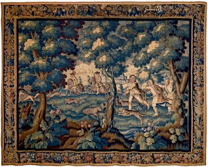 AUBUSSON
Tapisserie représentant une scène...