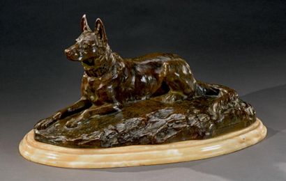 Jean JOIRE (1862-1950)
Berger allemand couché
Bronze...