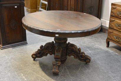 Table de salle à manger ovale en chêne à...