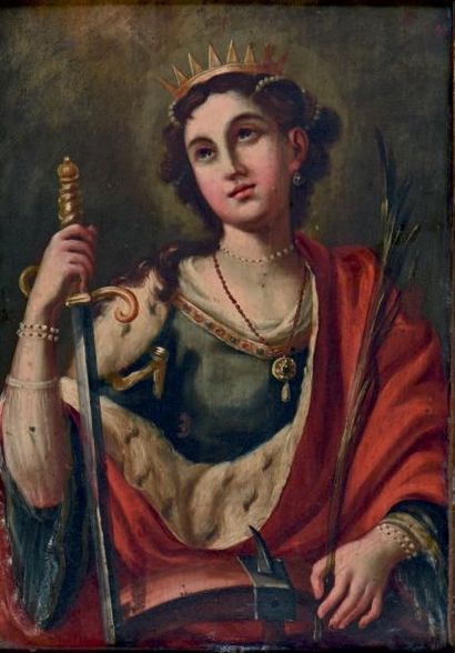 École ITALIENNE du XVII e siècle
Sainte Catherine...