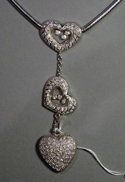Collier en or gris 18K (750/°°) à maille...