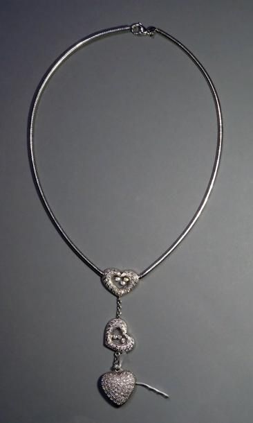 Collier en or gris 18K (750/°°) à maille...