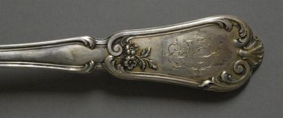 Ménagère de couverts en argent à spatule...