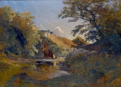 Louis CABIE (1854-1939)
Bord de rivière
Huile...