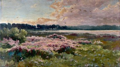 Antoine BARBIER (1859-1948)
Paysage aux bruyères
Huile...
