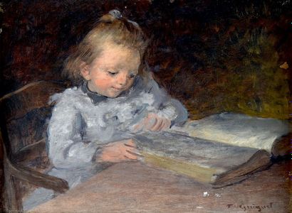 François GUIGUET (1860-1937)
Fillette lisant
Huile...
