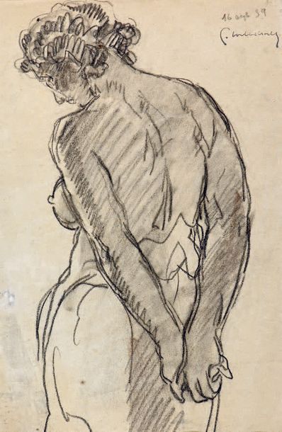 Pierre COMBET-DESCOMBES (1885-1966)
Nu debout...