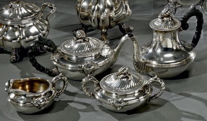 Angleterre
Service à thé et café en argent,...