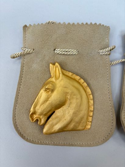 Hermès Paris 
Horse head ensemble in matte...
