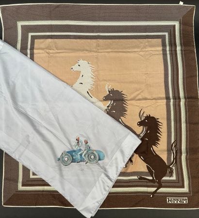 Ferrari 
Printed cotton square with horse...