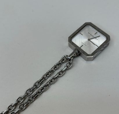 BURBERRY
Pocket watch 
In steel, square case
Dial...