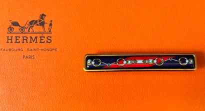 Hermes Paris
Baguette brooch in gilt metal...