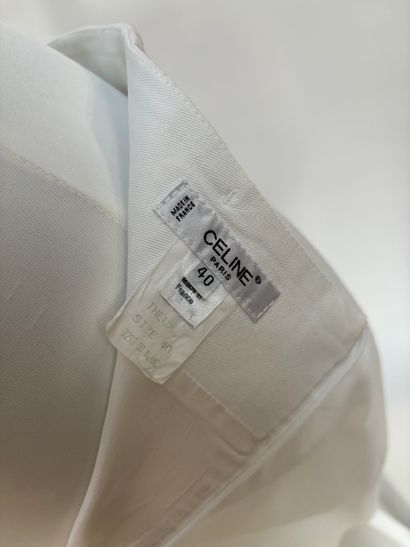 Céline 
Straight knee-length skirt in white...