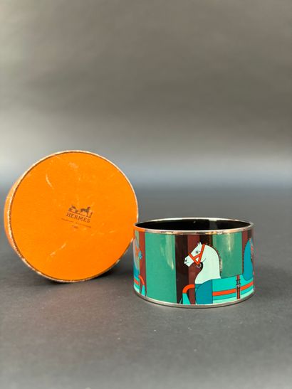 Hermes Paris
Bracelet with enameled horse...