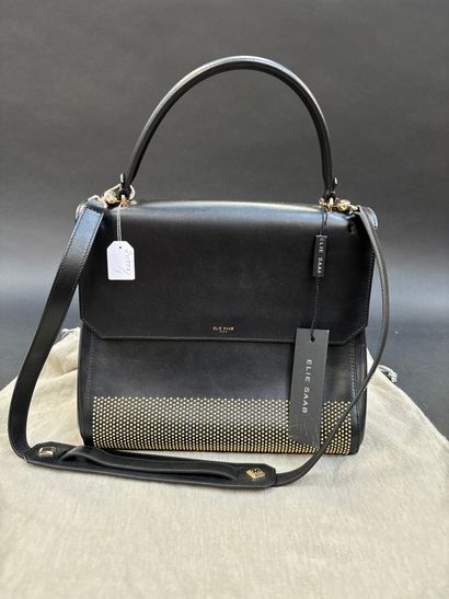 Elie Saab
Black leather bag, bottom embellished...