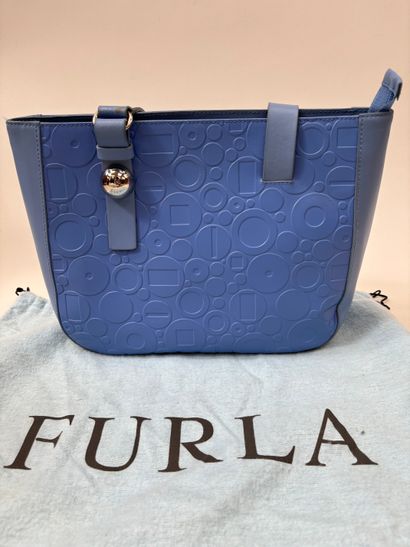 FURLA 
Parma leather bag embossed with various...