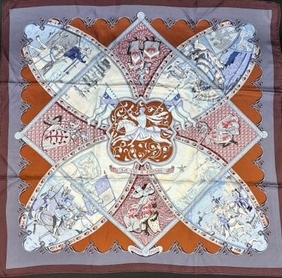 Hermès Paris
Printed silk twill square titled...
