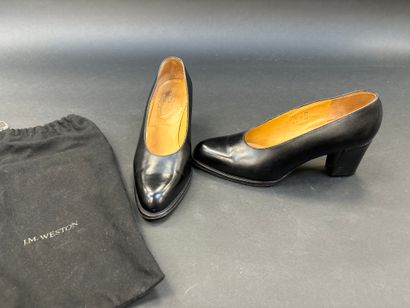 JM WESTON
Pair of black leather pumps with...