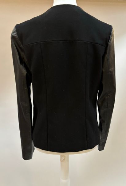 Oakwood
Jacket in black wool and leather,...