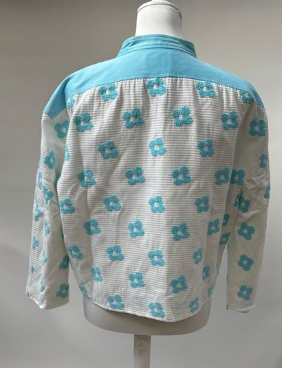 Courrèges
Ribbed jacket in white cotton embellished...