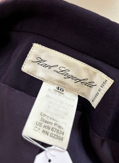 Karl Lagerfeld
Purple wool suit featuring...