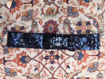 Set of two sequined fabric belts including...