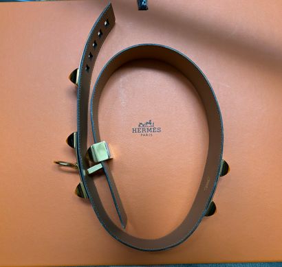 Hermès Paris
Black leather dog collar belt...