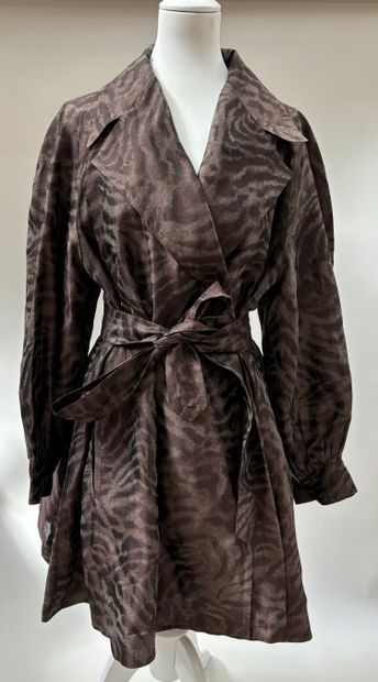 Florence Paris 
Grey, brown panther print...