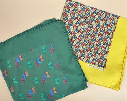 Hermès Paris
Set of two clutches in printed...