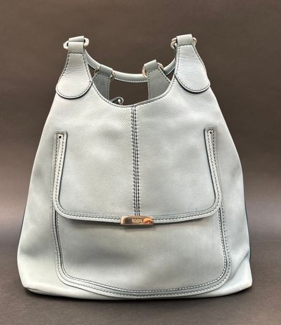 Tod's
Light-blue stitched leather bag, cut-out...