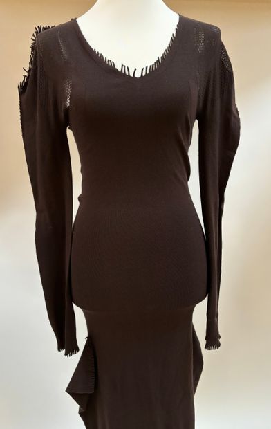 Issey MIYAKE
Robe moulante en coton et nylon...