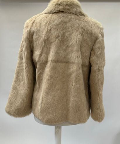 SANDRO
Lovely jacket 
Beige rabbit skin,...