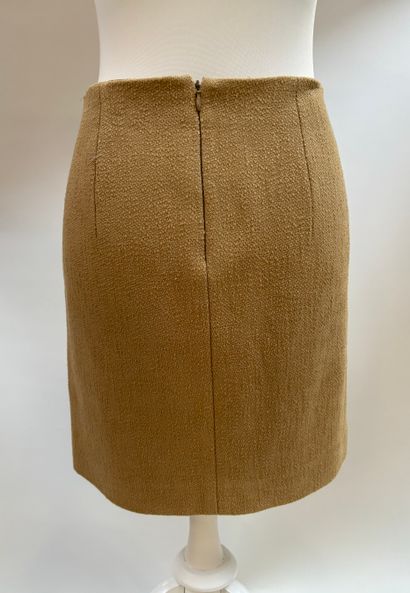Caverne 
Jupe courte en twill de coton beige...