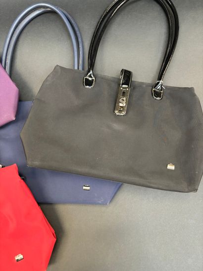 Luggage
Set of four canvas and leather bags,...