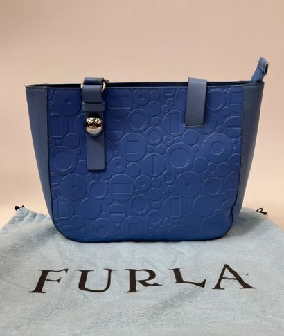 FURLA 
Parma leather bag embossed with various...