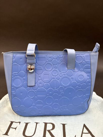 FURLA 
Parma leather bag embossed with various...