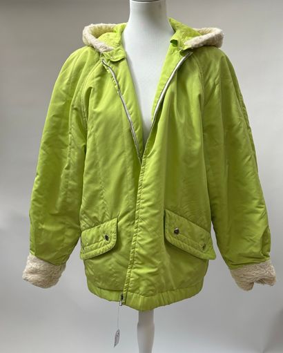 Courrèges
Pistachio-stitched polyester parka...