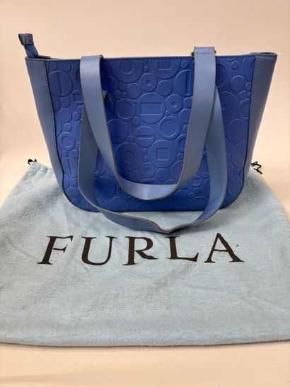FURLA 
Parma leather bag embossed with various...