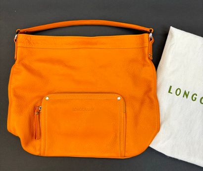 Longchamp
Orange grained leather bag with...