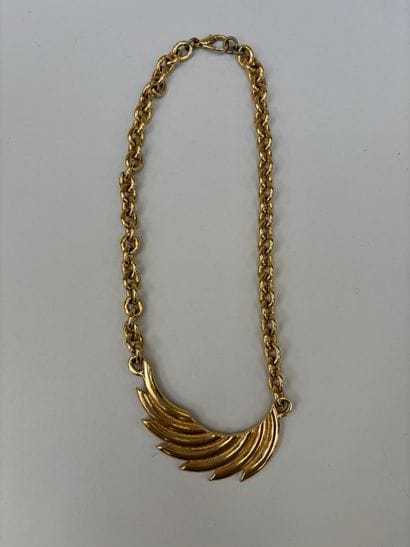 Paco Rabanne 
Gold-plated metal chain necklace...