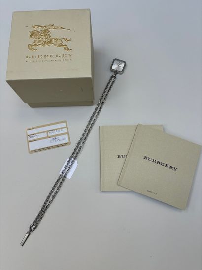 BURBERRY
Pocket watch 
In steel, square case
Dial...