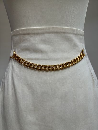 Céline 
Straight knee-length skirt in white...