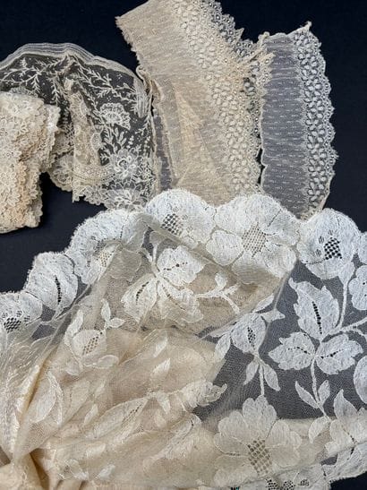 Lovely lot of antique white lace