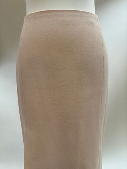 Caverne 
Jupe courte en twill de coton beige...