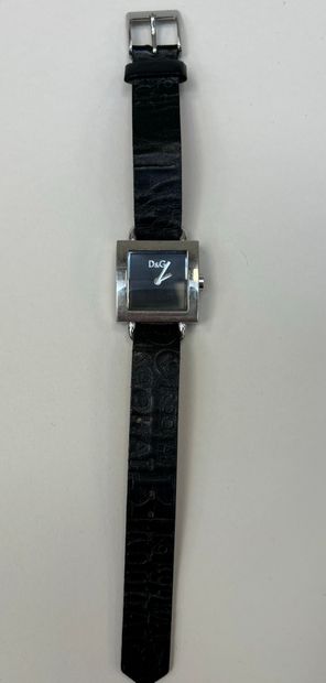 Dolce and Gabbana watch, square steel case,...