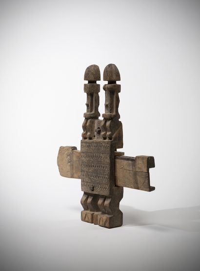 Dogon Mali Old millet loft door lock in eroded...