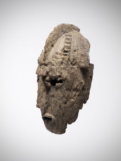 Bambara Mali An old mask in light wood with...