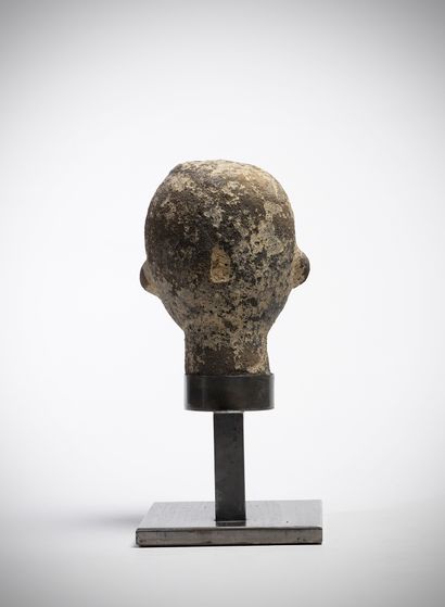 Ashanti Ghana Beautiful gray terracotta head...