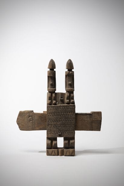 Dogon Mali Old millet loft door lock in eroded...