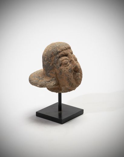 Fallasha Ethiopia Two terracotta heads with...